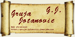 Gruja Jotanović vizit kartica